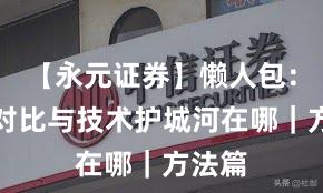 【永元证券】懒人包：行业对比与技术护城河在哪｜方法篇
